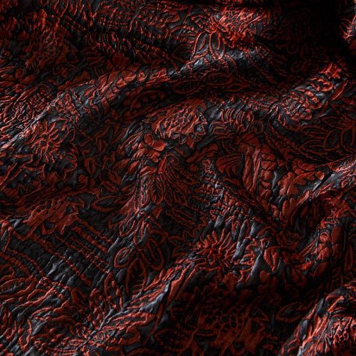 Жаккард 017-16411 черно-красный